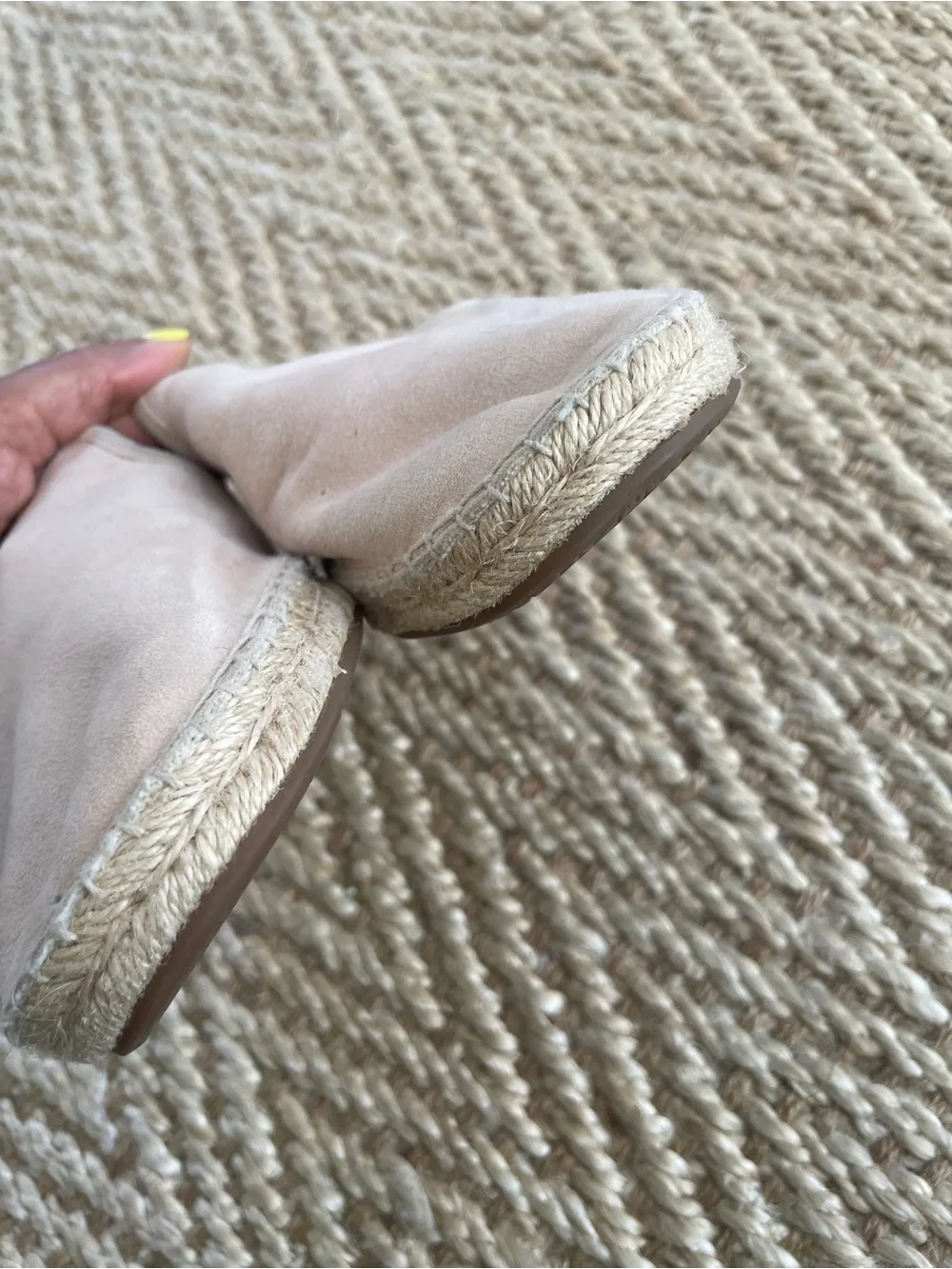 Michael Kors Blush Suede Slip-On Espadrille Mules